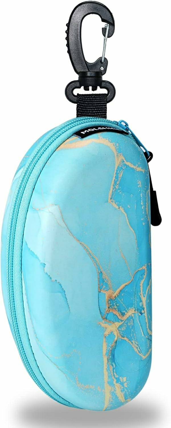 Gafas De Protección  | Estuche De Gafas De Sol Molshine De Gran Tamaño, Caja Grande Para Gafas, Bolsa De Gafas De Buceo Con Cremallera Y Gancho Para Viajes De Hombres Y Deportes Al Aire Libre Gafas De Protección Gafas De Protección