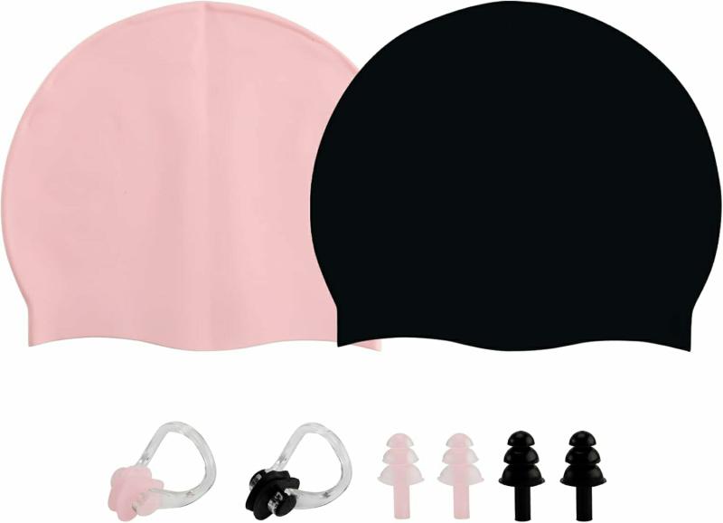 Gorros De Natación  | 2 Piezas Gorro De Natación Para Niños, Gorro De Silicona Impermeable Para Natación, Gorras De Baño Antideslizantes Con Dibujos Animados Para Niños Y Niñas, Gorras De Natación Para Cabello Corto Y Largo De Niños Pequeños. Gorros De Natación Gorros De Natación