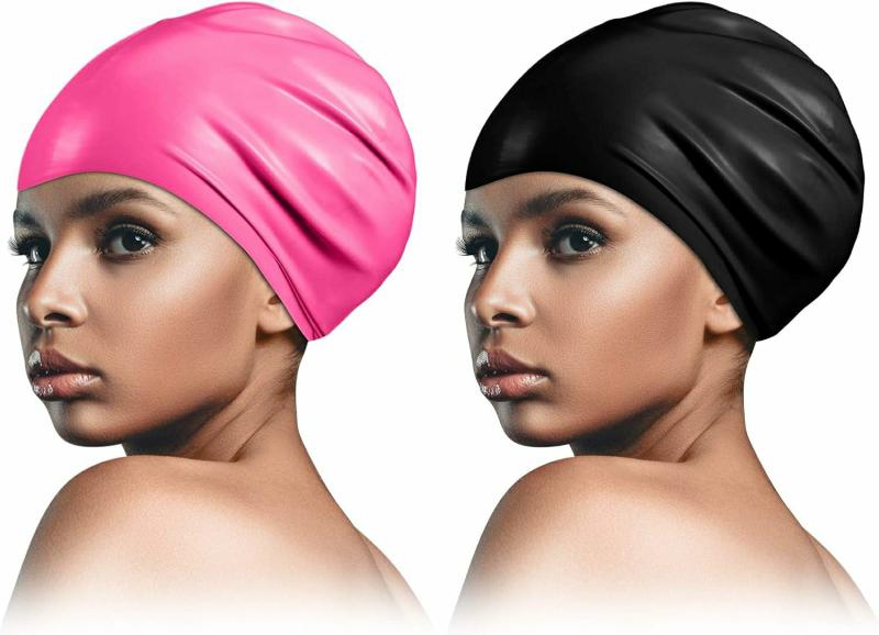 Gorros De Natación  | Gorro De Natación Extra Grande De 2 Piezas Para Cabello Largo – Gorro De Silicona Impermeable Para Hombre Y Mujer, Ideal Para Dreadlocks, Trenzas Y Rizos Gorros De Natación Gorros De Natación