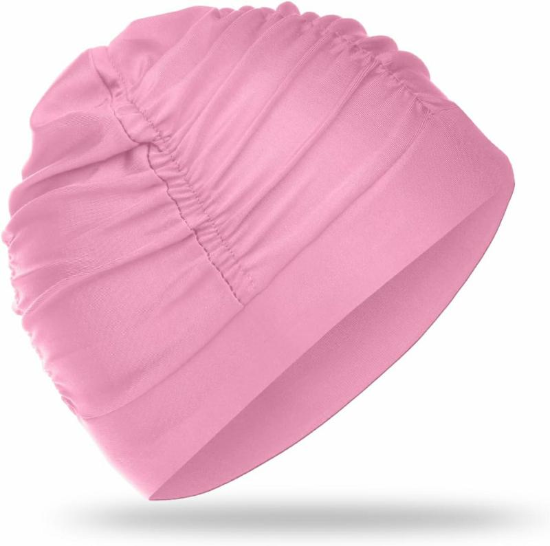 Gorros De Natación  | Gorros De Natación Para, Gorra De Natación De Tela De Nylon Extra Grande, Gorros De Natación Elásticos Y Cómodos Para Hombres Con Cabello Muy Largo Y Grueso, Mantiene El Estilo Del Cabello. Gorros De Natación Gorros De Natación