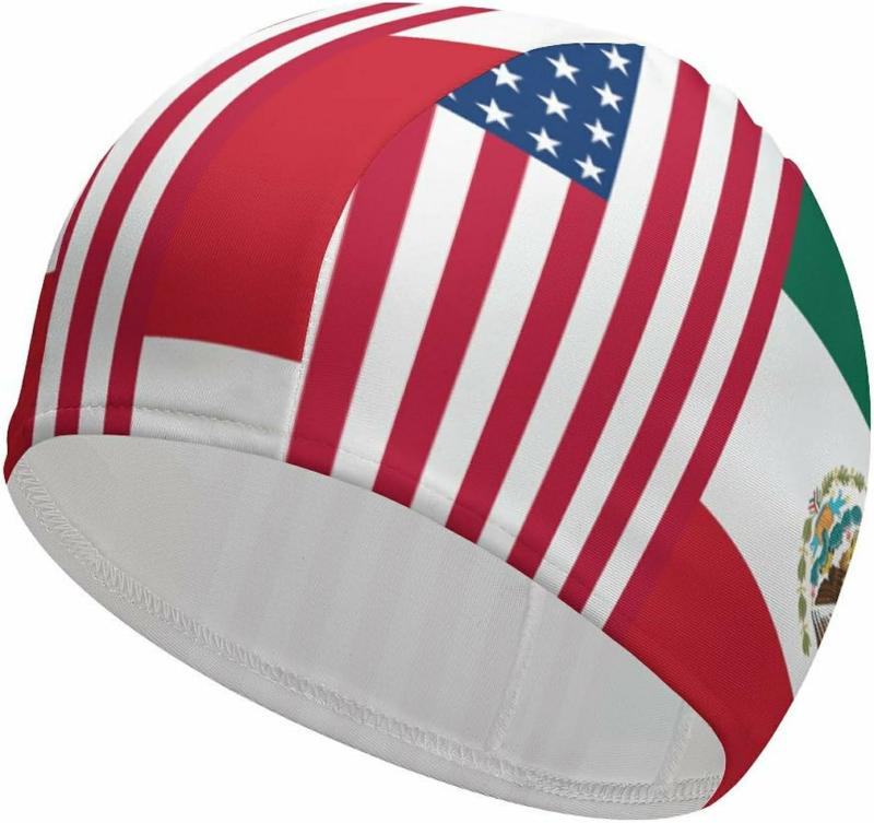 Gorros De Natación  | Usa Gorra De Natación Con Bandera De México Para Hombres, Gorra De Baño Cómoda, Gorra De Natación Duradera, Gorras De Ducha Para Nadar. Gorros De Natación Gorros De Natación