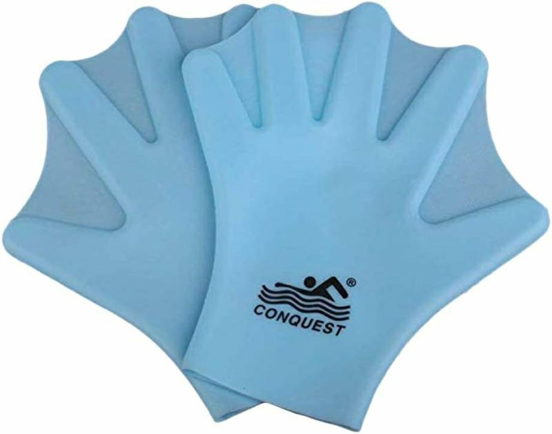 Guantes Acuáticos  | 1 Par De Guantes De Natación De Silicona Con Dedos Web Acuáticos, Guantes De Entrenamiento Para Paddle, Guantes De Buceo, Red Para Las Manos (Adulto, Azul Cielo) Guantes Acuáticos Azul