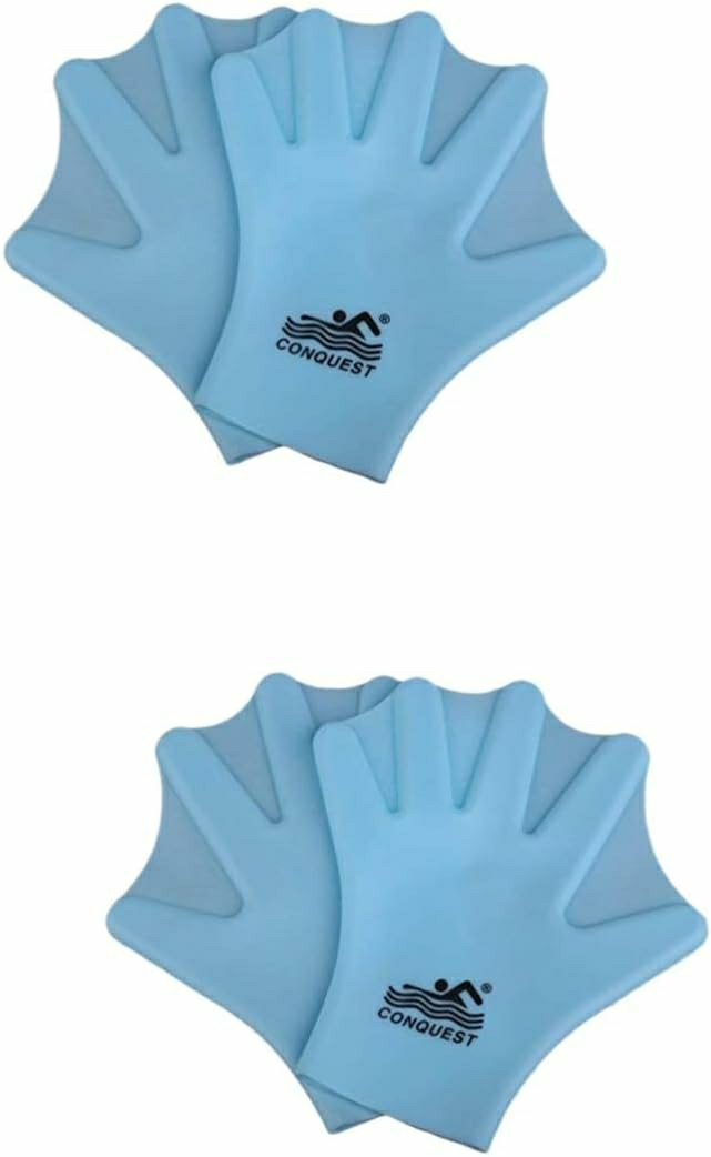 Guantes Acuáticos  | 2 Pares De Guantes De Buceo Con Dedos De Paleta Guantes Acuáticos Guantes De Natación Guantes De Paleta Para Nadar Suministros De Buceo Guantes De Red Para Manos Adultas Guantes Acuáticos Azul