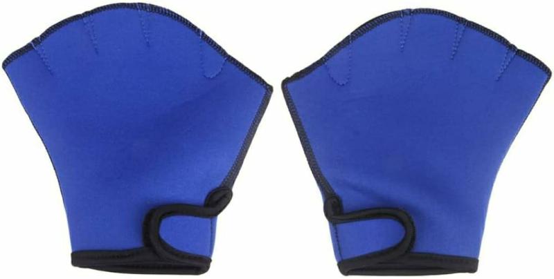 Guantes Acuáticos  | Guantes Acuáticos Para Natación, Aletas De Buceo, Guantes De Entrenamiento Para Hombres, Herramientas Para Buceo Y Surf En Piscina, Talla M, 1 Par, Color Azul. Guantes Acuáticos Azul