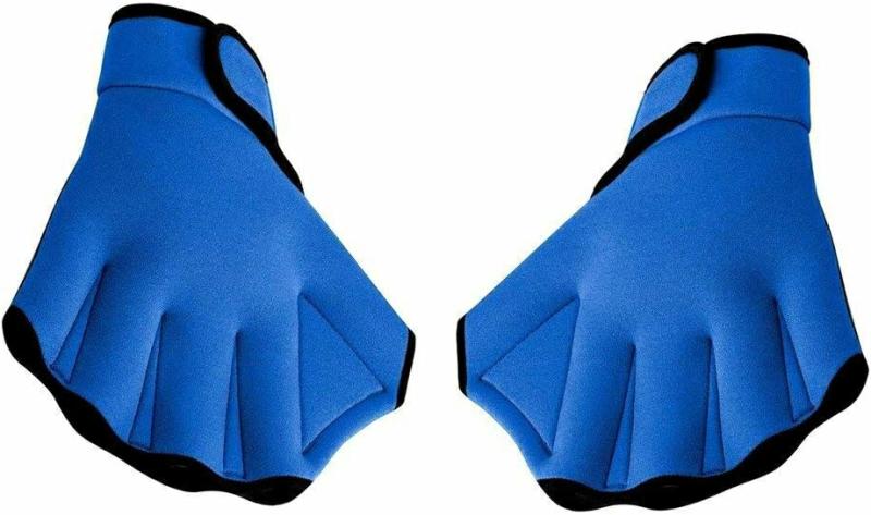 Guantes Acuáticos  | Guantes De Entrenamiento Para Natación Aqua Fit, Guantes De Resistencia Para Natación Flow – Guantes Palmeados Para Aeróbicos Acuáticos, Fitness Acuático Y Entrenamiento De Natación Guantes Acuáticos Azul