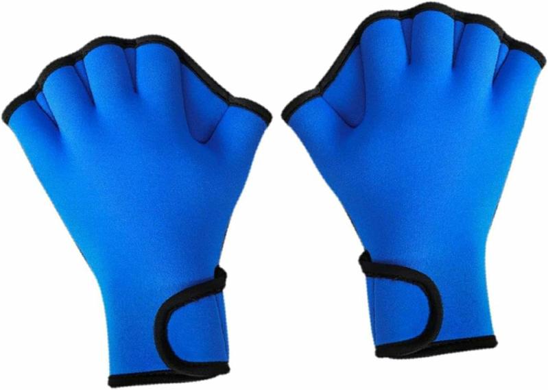 Guantes Acuáticos  | Guantes De Natación Con Dedos Al Aire, Guantes Impermeables Fáciles De Usar Para Buceo, Guantes Acuáticos Para Entrenamiento De Natación Para Adultos Y Niños. Guantes Acuáticos Azul