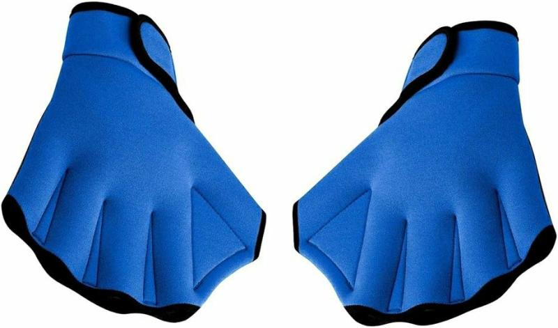 Guantes Acuáticos  | Par De Guantes De Entrenamiento Acuático Para Fitness – Guantes Webbed Resistentes Al Agua Para Entrenamiento Aqua Fit Guantes Acuáticos Azul