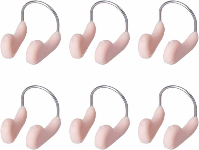 Pinzas Para La Nariz  | 6 Piezas De Tapones Nasales Para Natación Para Adultos, Clip Nasal De Silicona, Clip Nasal Duradero Color De Piel, Clip Nasal Portátil, Clip Protector Nasal Anticaída Para Niños En La Piscina Pinzas Para La Nariz Pinzas Para La Nariz