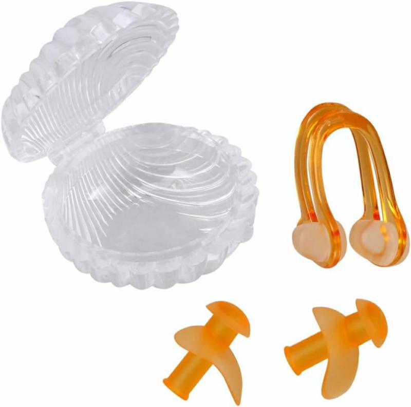 Pinzas Para La Nariz  | Accesorios De Natación Tapones De Silicona Para Los Oídos Auriculares Tapones Para Los Oídos Clips Nasales De Natación Tapones De Silicona Para Los Oídos Clip Nasal De Silicona Accesorios Anti-Asfixia Para El Agua Pinzas Para La Nariz Como se muestra