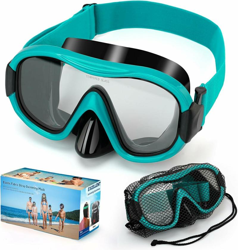 Pinzas Para La Nariz  | Gafas De Natación Máscara De Esnórquel Para Adultos, Gafas De Natación Con Correa Elástica Ajustable De Tejido, Máscara De Buceo Con Cristal Templado Y Vista Panorámica Para Adultos. Pinzas Para La Nariz Pinzas Para La Nariz