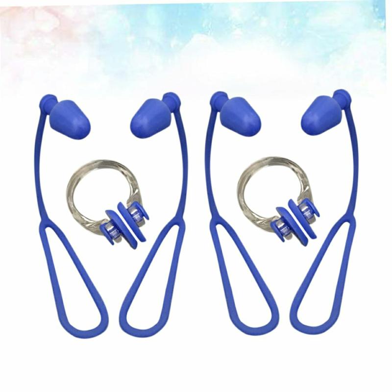 Pinzas Para La Nariz  | Ipetboom 2 Piezas Tapones Para Los Oídos Auriculares Tapones Para Los Oídos Clip Nasal Para Adultos Natación Clip Nasal Cómodo Clip Nasal Juguete Clip Nasal Congestión Nasal Clip Nasal Con Cable Niño Con Cuerda Impermeable Pinzas Para La Nariz Pinzas Para La Nariz