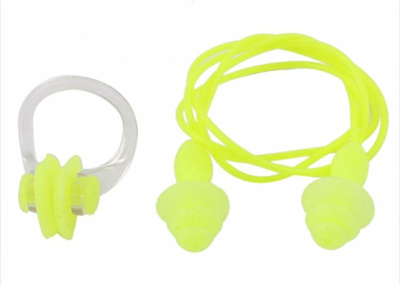 Tapones Para Los Oídos  | Auriculares Para Natación De Deportes Acuáticos Con Clip Final Amarillo Transparente, Set 2 En 1 (Id: 887 Ede F10 322 Ee8) Tapones Para Los Oídos Múltiples colores