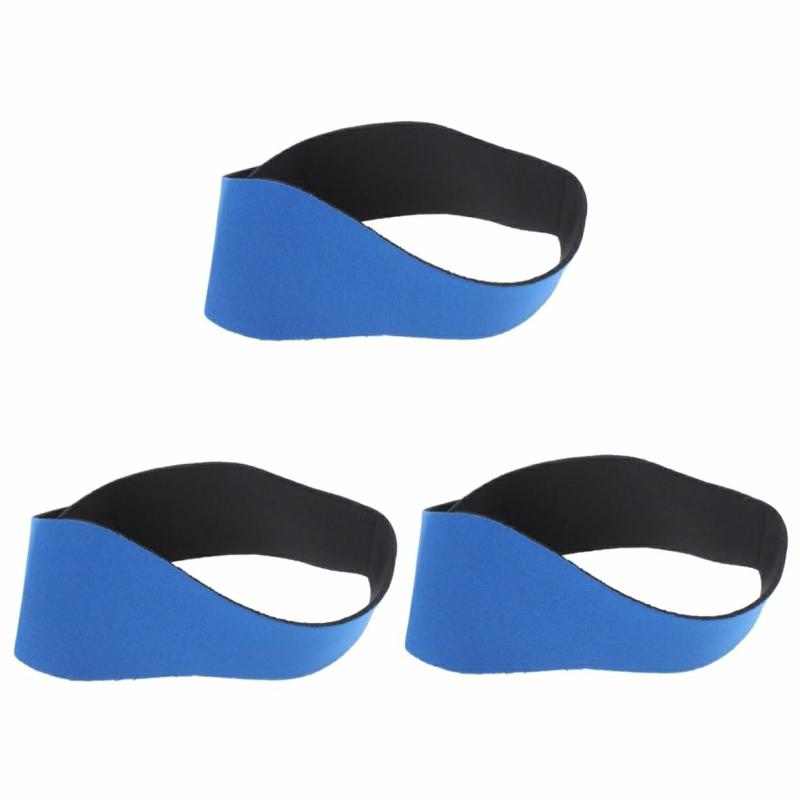 Tapones Para Los Oídos  | Besportble 3 Piezas Diadema De Buceo Para Mujeres, Gorras De Baño Impermeables, Accesorios Para El Cabello, Bandana, Diadema, Gorro De Baño Para Niñas, Diadema, Tapones Para Los Oídos, Coletero Para Bebés, Diadema Para Niños, Hombre, Neopreno. Tapones Para Los Oídos Azul oscuro x3 piezas