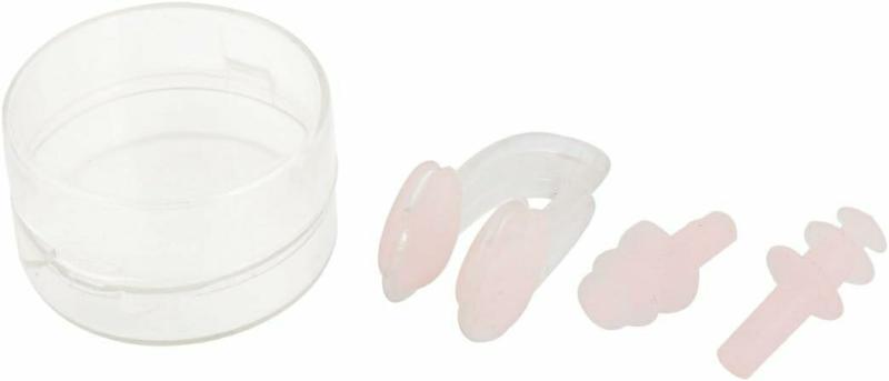 Tapones Para Los Oídos  | Estuche De Plástico Transparente Con Tapones Para Los Oídos De Clip En Color Rosa Para Nadar (Id: 57 57C E7A 71 B48) Tapones Para Los Oídos Tapones Para Los Oídos