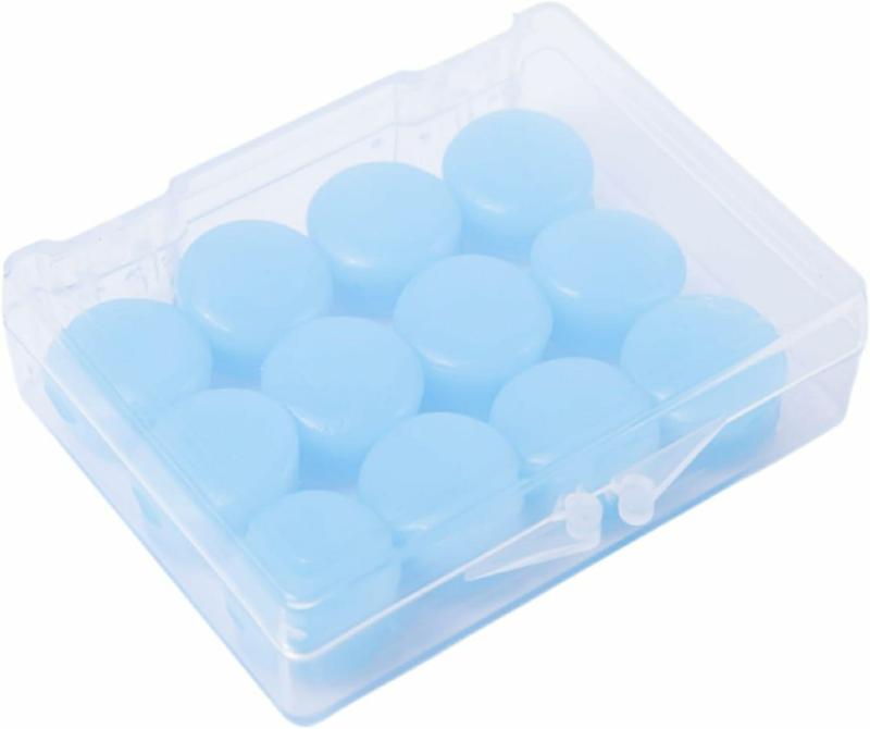 Tapones Para Los Oídos  | Tapones De Oído De Silicona Cómodos Y Reutilizables Para Nadar, Tapones De Oído De Silicona Para Natación. Tapones Para Los Oídos Azul