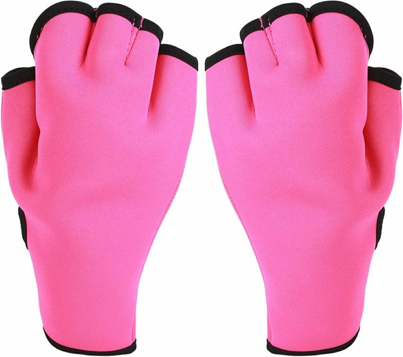 Guantes Acuáticos  | Guantes De Natación, Guantes De Natación Con Membrana De Neopreno, Evita Rasguños, Cierre Ajustable En La Muñeca, Mitad De Dedo Para Entrenamiento Guantes Acuáticos Guantes Acuáticos